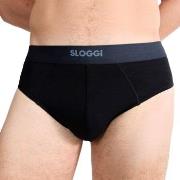 Sloggi 2P Men Ever Ease Brief Schwarz Baumwolle Small Herren