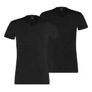 Puma 2P Basic V-neck Tee Schwarz Baumwolle Small Herren