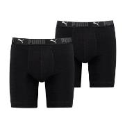 Puma 2P Sport Cotton Long Boxer Schwarz Baumwolle Small Herren