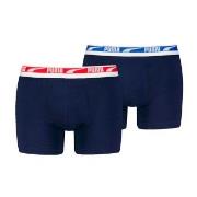 Puma 2P Men Multi Logo Boxer Marine Baumwolle Small Herren