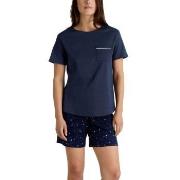 Calida Sweet Dreams Short Pyjamas Marine Baumwolle Small Damen