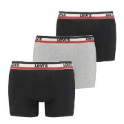 Levis 3P Logo Boxer Brief Schwarz/Grau Baumwolle Small Herren