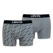 Levis 2P Logo Aop Boxer Brief Grau Baumwolle Small Herren