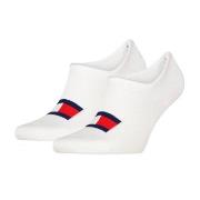 Tommy Uni TJ Flag Footie Socks 2P Weiß Gr 39/42