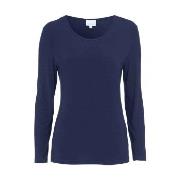 Damella Bamboo Long Sleeve Top Marine Bambus Small Damen