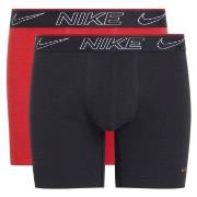 Nike 2P Elite Cotton Stretch Boxer Brief Schwarz/Rot Small Herren