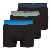 Schiesser 3P 95-5 Organic Cotton Woven Shorts Schwarz/Blau Baumwolle M...