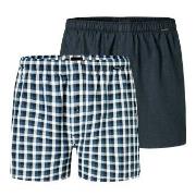 Schiesser 2P Boxershorts multipack Hellblau kariert Baumwolle Small He...