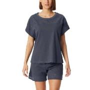 Schiesser Casual Nightwear Short Pyjama Set Dunkelgrau Baumwolle 38 Da...