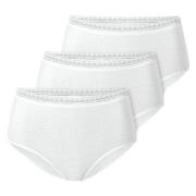 Schiesser 3P Modern Lace Rio Midi Brief Weiß Baumwolle 38 Damen