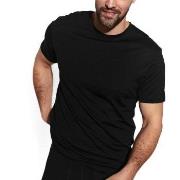 Panos Emporio Wool Tencel Short Sleeve Top Schwarz Small Herren