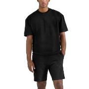 Bread and Boxers Lounge Tee Schwarz Ökologische Baumwolle Small Herren