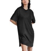 Bread and Boxers Soft Fiber T Shirt Dress Schwarz Viskose Small Damen
