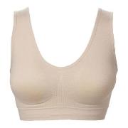 Trofe Heidi Wireless Bra Lounge BH Beige Nylon Small Damen