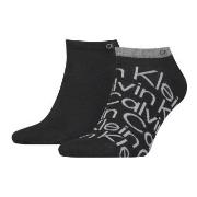 Calvin Klein 2P All Over Print Sneaker Sock Schwarz Gr 39/42 Herren