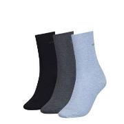 Calvin Klein 3P Emma Roll Top Crew Socks Blau/Grau One Size Damen