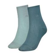 Calvin Klein 2P Short Sock Roll Top Türkis/sininen Gr 39/42 Damen
