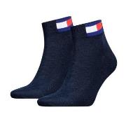 Tommy Men Uni Flag Quarter Sock 2P Marine Gr 39/42