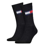 Tommy Men Uni TJ Flag Socks 2P Schwarz Gr 39/42