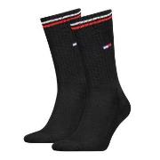 Tommy Uni TJ Iconic Crew Socks 2P Schwarz Gr 39/42