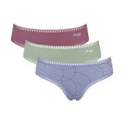 Sloggi 3P GO Crush Hipster Briefs Blau/Rosa Baumwolle Large Damen