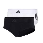 adidas 2P Active Flex Cotton 3 Stripes Brief Weiß/Schwarz Baumwolle Sm...