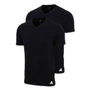 adidas 2P V-Neck Active Flex Cotton T-Shirt Schwarz Baumwolle Small He...