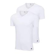 adidas 2P V-Neck Active Flex Cotton T-Shirt Weiß Baumwolle Small Herre...