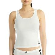 Adidas Sport Active Essentials 3 Stripes Tank Top Weiß Baumwolle Small...
