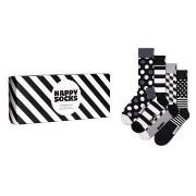 Happy socks 4P Black and White Gift Box Schwarz gemustert Baumwolle Gr...
