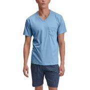 Calida Relax Streamline 1 Short Pyjamas Hellblau Baumwolle Small Herre...