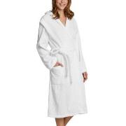 Schiesser Essentials Bathrobe With Hood Weiß Baumwolle Small Damen