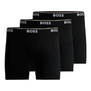 BOSS 3P Power Boxer Brief Long Schwarz Baumwolle Small Herren