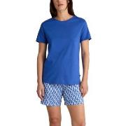Calida Shell Nights Short pyjamas Blau Baumwolle Small Damen