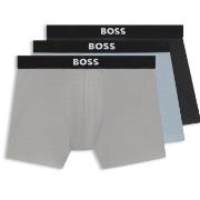 BOSS 3P ONE Boxer Brief Blau/Grau Baumwolle Medium Herren
