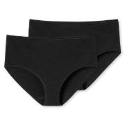 Schiesser 2P 95-5 Organic Cotton Midi Briefs Schwarz Baumwolle Small D...