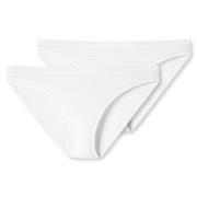 Schiesser 2P 95-5 Organic Cotton Mini Briefs Weiß Baumwolle Small Dame...