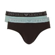 Armani Endurance Briefs 2P Schwarz/Blau Baumwolle Small Herren