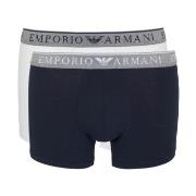 Armani Endurance Logo Boxer Brief 2P Weiß/Blau Baumwolle Small Herren