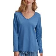 Calida Favourites Journey Long Sleeve V-neck Shirt Jeansblau Baumwolle...