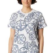 Schiesser Mix and Relax Short Sleeve Shirt Weiß Muster Baumwolle Small...