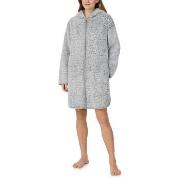 DKNY Chill In Style Hooded Zipe Robe Grau Polyester Small Damen