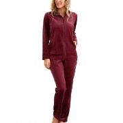 Damella Velour Plain Suit Dunkelrot Medium Damen