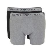 Armani Endurance Boxer 2P Schwarz/Grau Baumwolle Small Herren
