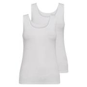 Decoy 2P Wide Strap Bamboo Top Weiß Small Damen