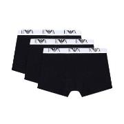 Armani Stretch Jersey Boxer With Logo 3P Schwarz Baumwolle Small Herre...