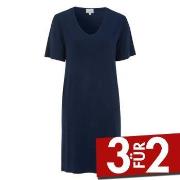 Damella Bamboo Short Sleeve Nightdress Marine Bambus Small Damen