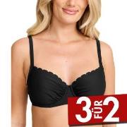 Damella Grace Wavy Bikini Bra Schwarz B/C 38 Damen