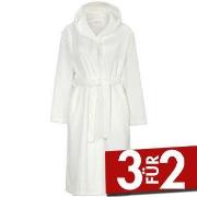 Damella Jaquard Fleece Hoodie Robe Weiß Polyester Large Damen