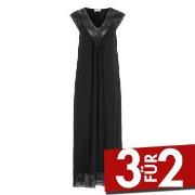 Damella Long Viscose Plain Sleeveless Nightdress Schwarz Viskose Small...